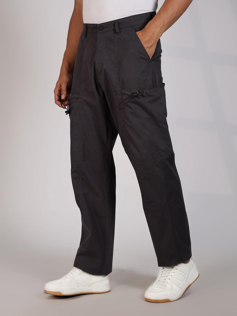 Thomas Scott Relaxed Fit Cargo Trousers for Mens(TSB111_Dk.Grey_36) - Image 3
