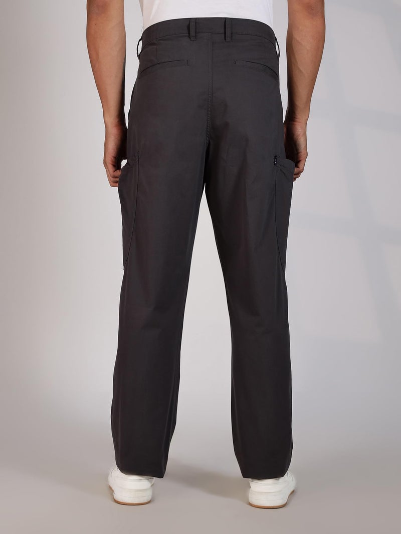 Thomas Scott Relaxed Fit Cargo Trousers for Mens(TSB111_Dk.Grey_36) - Image 4