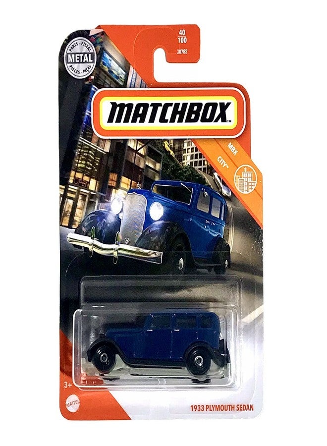 die cast DieCast Matchbox 1933 Plymouth Sedan (Blue), MBX City 40/100 - Image 2