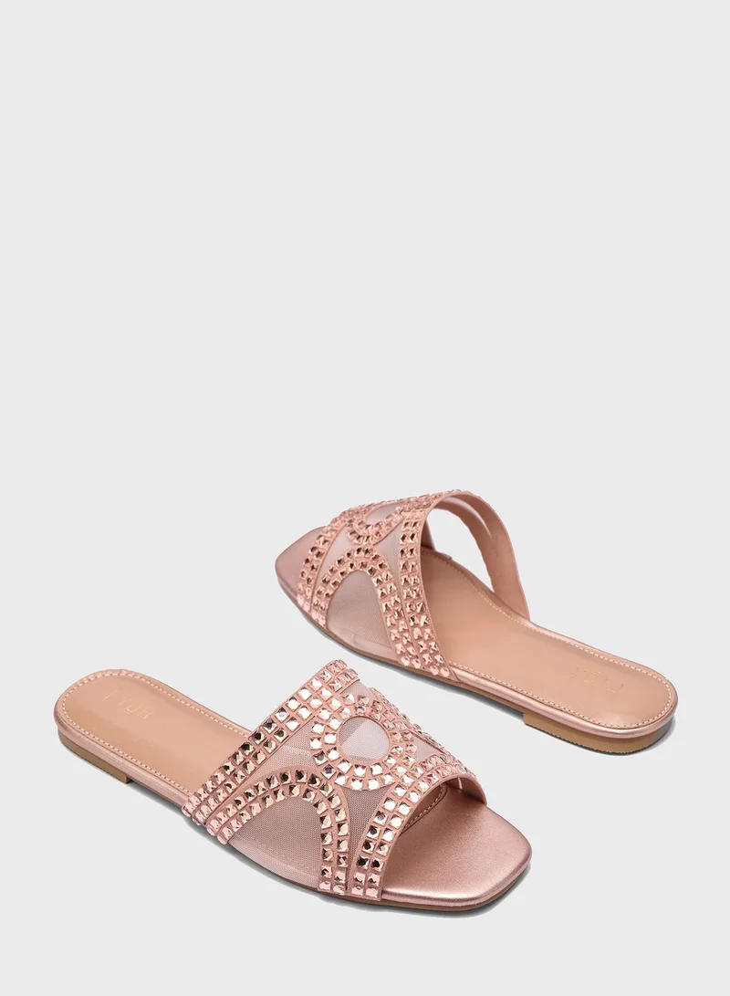 FYOR Open Toe Flat Sandals