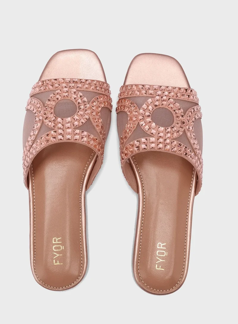 FYOR Open Toe Flat Sandals