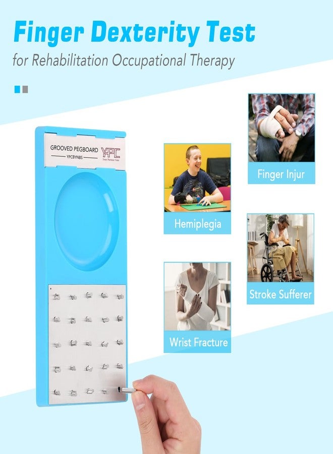 YPCBYNBS Grooved Pegboard for Rehabilitation, Physical Therapy and Occupational Tharepy, Dexterity Test to Improve Visual Motor Coordination & Finger Dexterity - Image 4