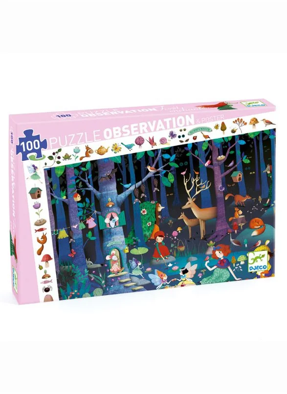 دجيكو Observation Puzzle Enchanted Forest - 100pcs