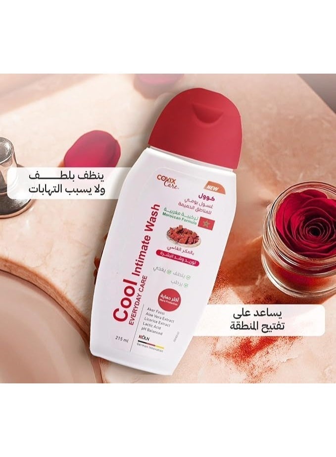 كوفيكس كير غسول كوفيكس كير كول للمناطق الحساسة، للعناية اليومية بخلاصة عكر فاسي - 215 مل - Image 2