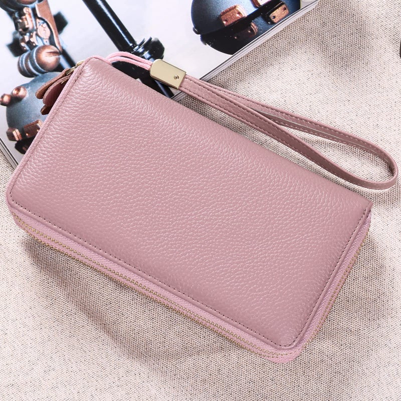 SENDEFN Leather Women Wallet RFID Blocking Zipper Around Phone Holder Clutch Wristlet Large Capacity - Image 5