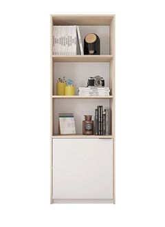 AtoZ Furniture Armario Alto Recta Book Cabinet in Oak and White Color 