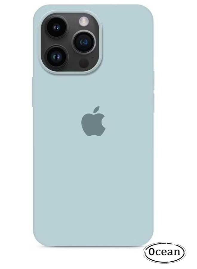 Ocean iPhone 15 Pro Mobile Case Cover, Soft Liquid Silicone Protection Anti-Scratch Shockproof Accessories Slim Protective Back Cover with Microfiber Lining, for iPhone 15 Pro Case (Light Blue) - Image 1