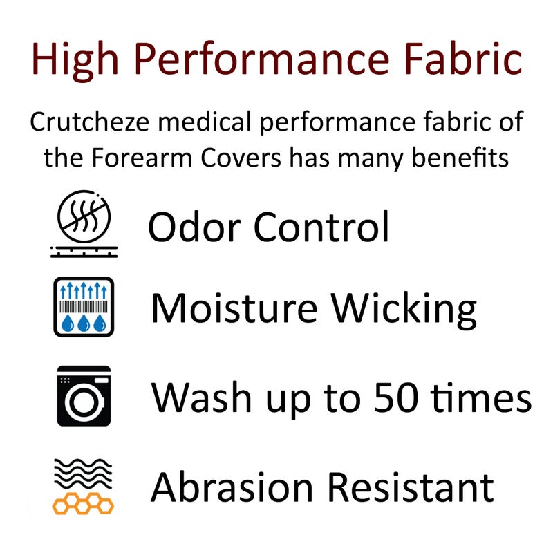 Crutcheze Forearm Crutch Hand Pads â€“ Soft Cushioned Grip Covers for Adult Forearm Crutches â€“ Premium Handle Padding for Added Comfort and Support â€“ Pair of Durable Accessories - Image 3