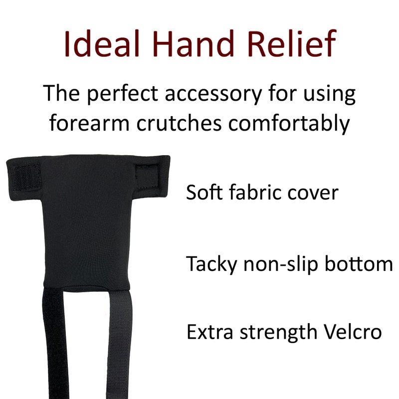 Crutcheze Forearm Crutch Hand Pads â€“ Soft Cushioned Grip Covers for Adult Forearm Crutches â€“ Premium Handle Padding for Added Comfort and Support â€“ Pair of Durable Accessories - Image 2