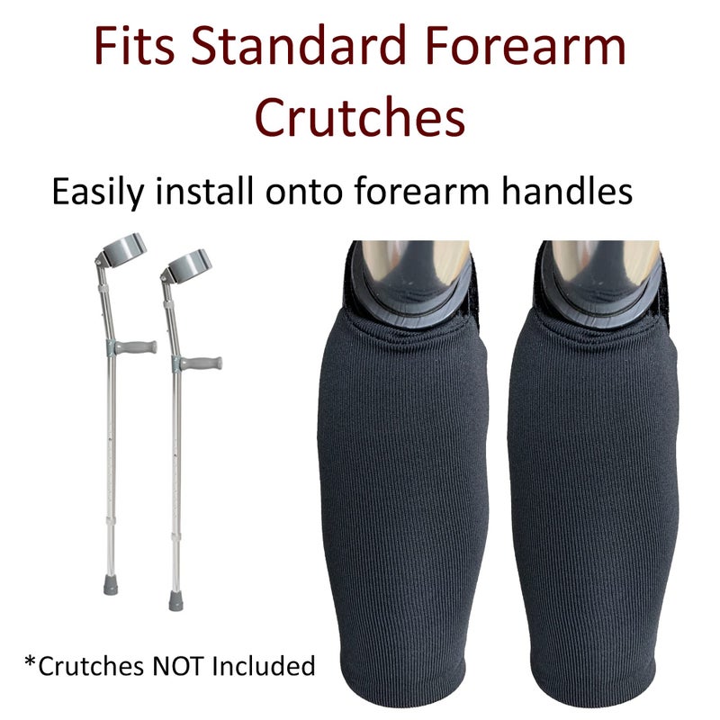 Crutcheze Forearm Crutch Hand Pads â€“ Soft Cushioned Grip Covers for Adult Forearm Crutches â€“ Premium Handle Padding for Added Comfort and Support â€“ Pair of Durable Accessories - Image 4