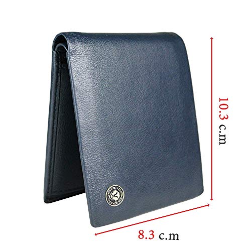 Cross Navy Men's Wallet Stylish Genuine Leather Wallets for Men Latest Gents Purse with Money Coin and Card Holder Compartment (AC298072) - Image 3