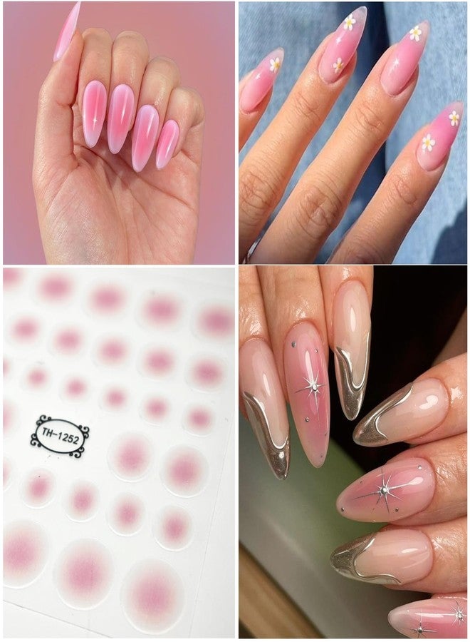 VOTACOS Blush Flower Nail Art Stickers Decals 5D Embossed Nail Decals Spring Summer Frangipani Nails Art Design Self-Adhesive Accessories 3D Flower Nails Stickers for Women Decoration - Image 4