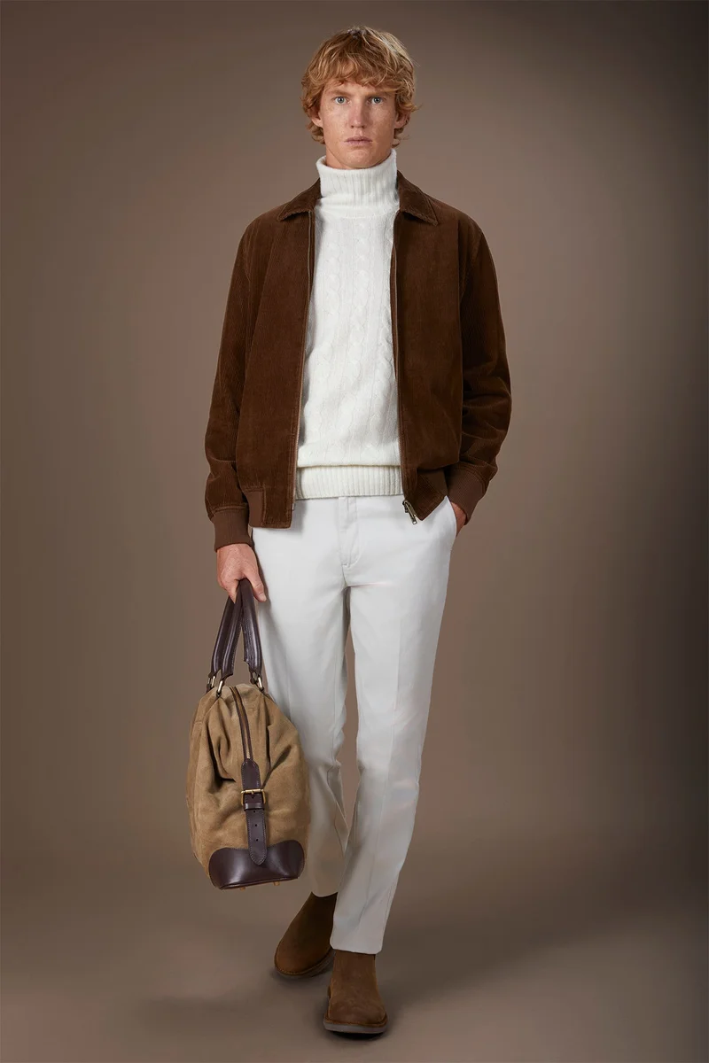 Doppelganger Beige Men's wide corduroy jacket comfort fit - Camel for Men | Best Price UAE