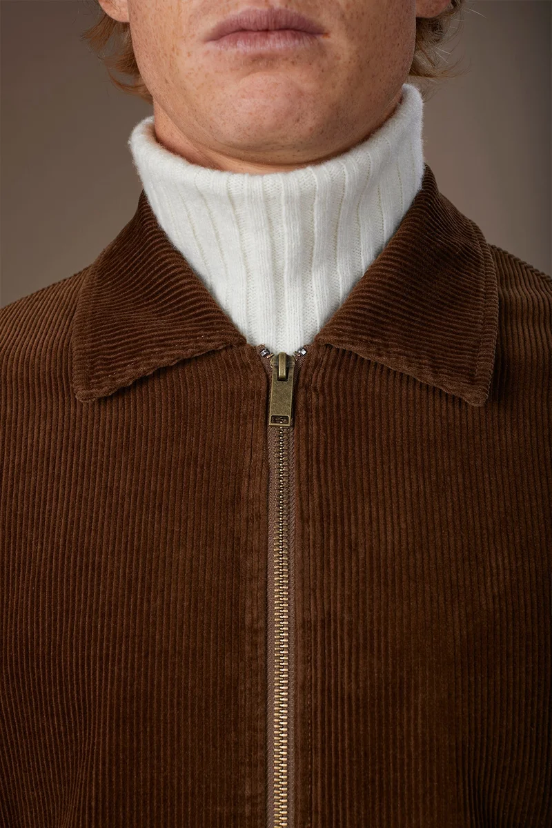 Doppelganger Beige Men's wide corduroy jacket comfort fit - Camel for Men | Best Price UAE