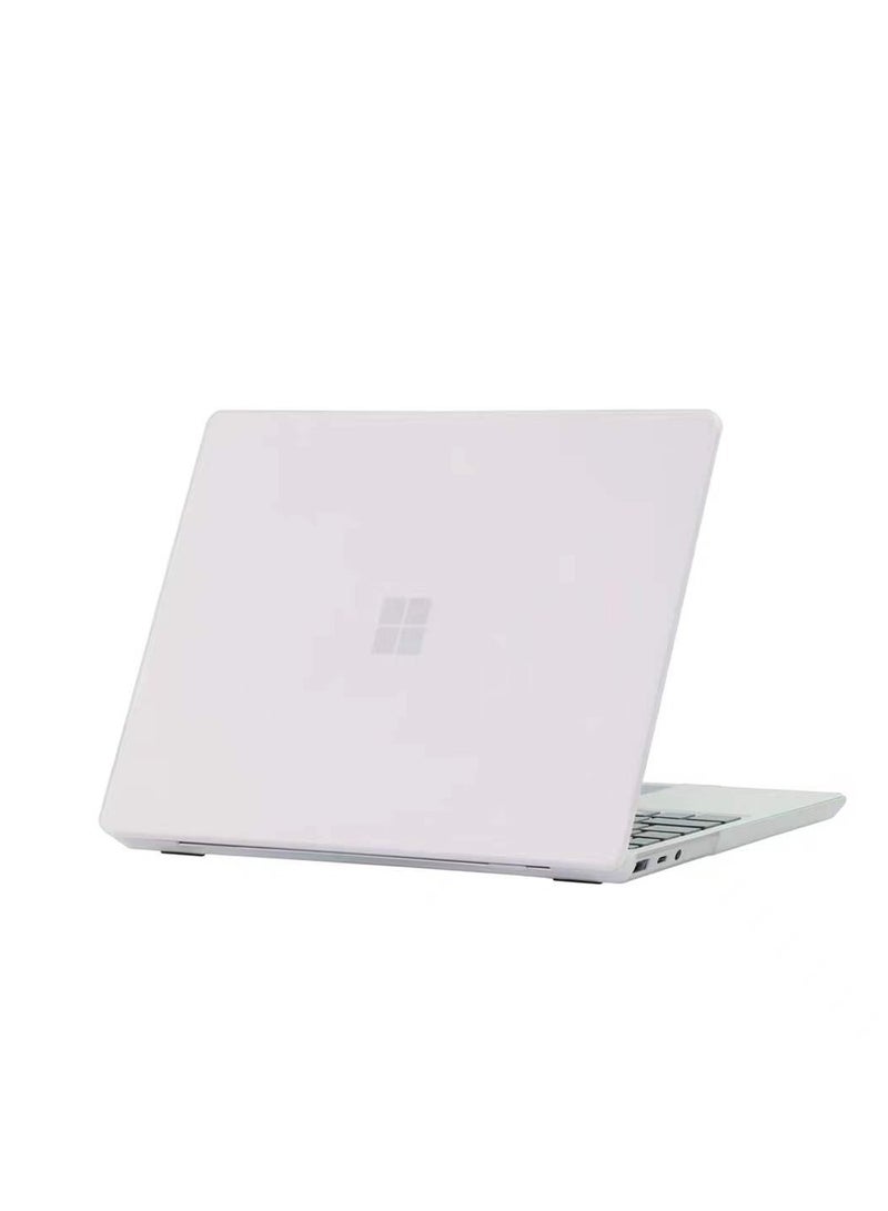 Rubberized Hard Case Compatible for 2020/2022/2023 12.4 Microsoft Surface Laptop Go 3/2 / 1 ( Not Compatible with Any Other Surface Models ),Frosted Clear - Image 1