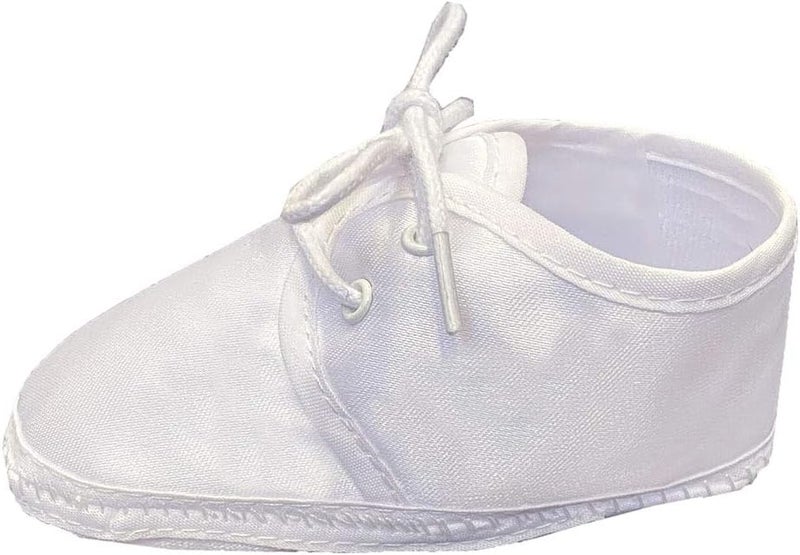 Swea Pea & Lilli Baptism Shoes for Boys - White Baby Booties with Celtic Cross for Christening - Zapatos de Bautizo - Image 5