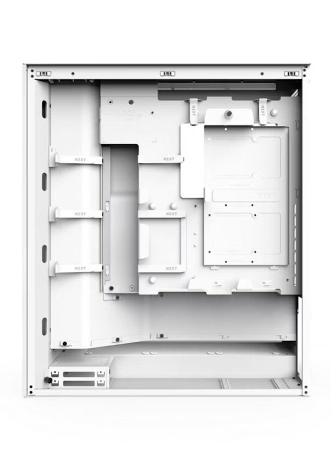 NZXT - H7 Flow RGB Mid-Tower ATX Airflow Case with RGB Fans, Dedicated GPU Cooling, Easily Manage Cables, 10-Fan Capacity, Top I/O Ports, Tool-less Panel Access, CM-H72FW-R1 | White - Image 1