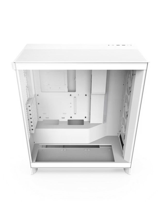 NZXT - H7 Flow RGB Mid-Tower ATX Airflow Case with RGB Fans, Dedicated GPU Cooling, Easily Manage Cables, 10-Fan Capacity, Top I/O Ports, Tool-less Panel Access, CM-H72FW-R1 | White - Image 1