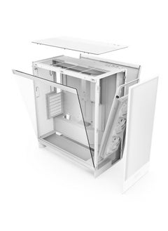 NZXT H7 Flow RGB Mid-Tower ATX Airflow Case with RGB Fans, Dedicated GPU Cooling, Easily Manage Cables, 10-Fan Capacity, Top I/O Ports, Tool-less Panel Access, CM-H72FW-R1 | White  - Image 5