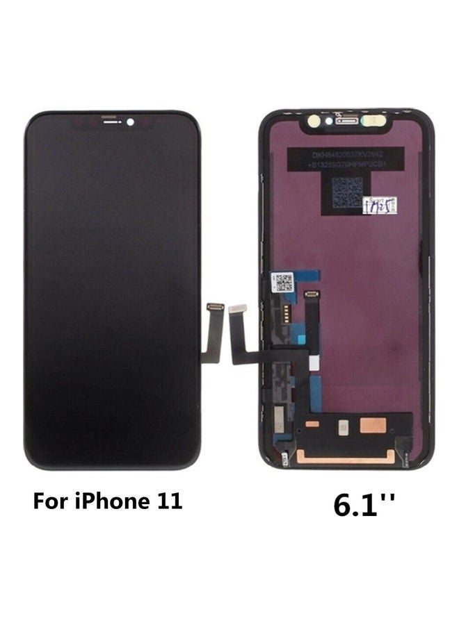 استبدال أجزاء تجميع محول الأرقام لشاشة LCD تعمل باللمس لهاتف Apple iPhone 11 باللون الأسود أسود - Image 3