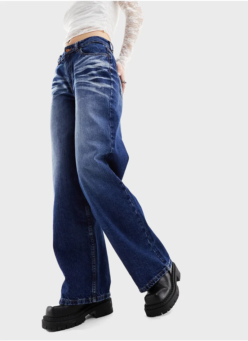 Reclaimed Vintage High Waist Baggy Jeans