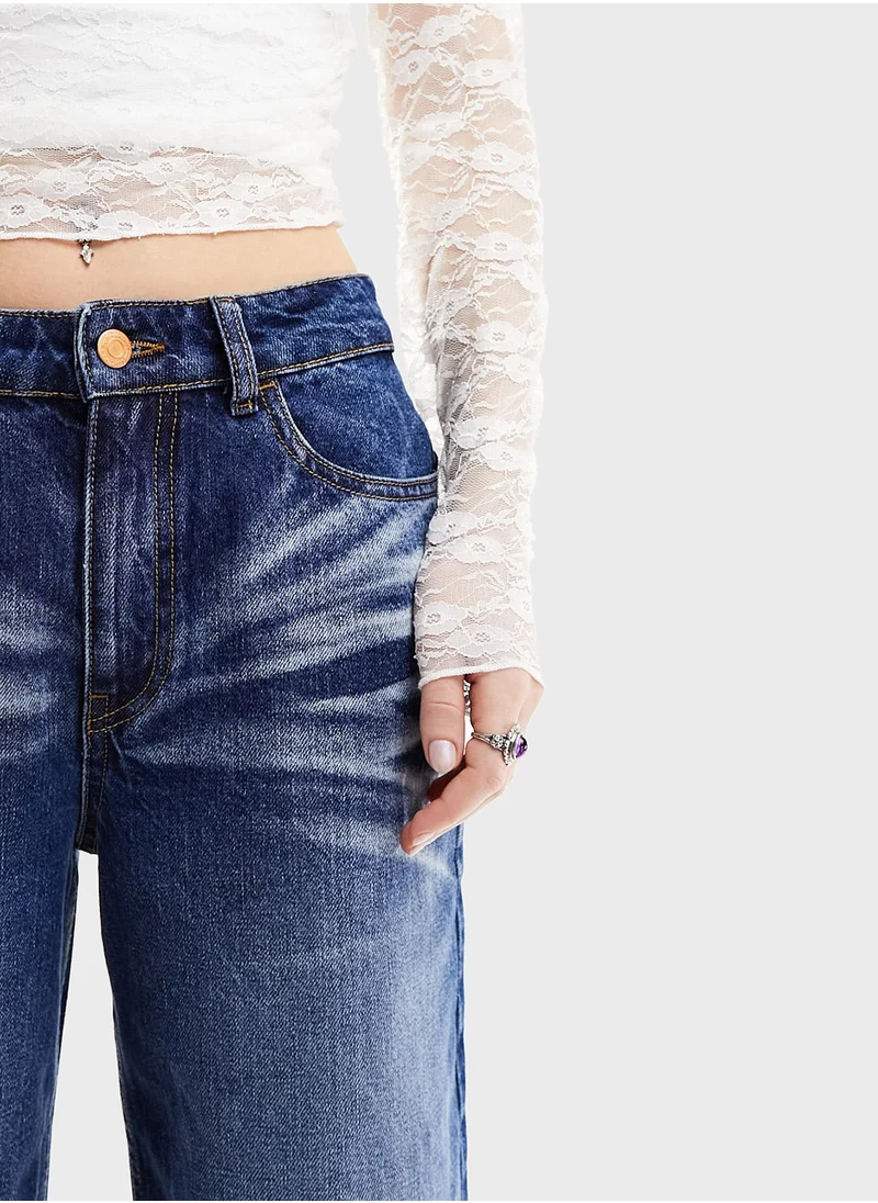 Reclaimed Vintage High Waist Baggy Jeans