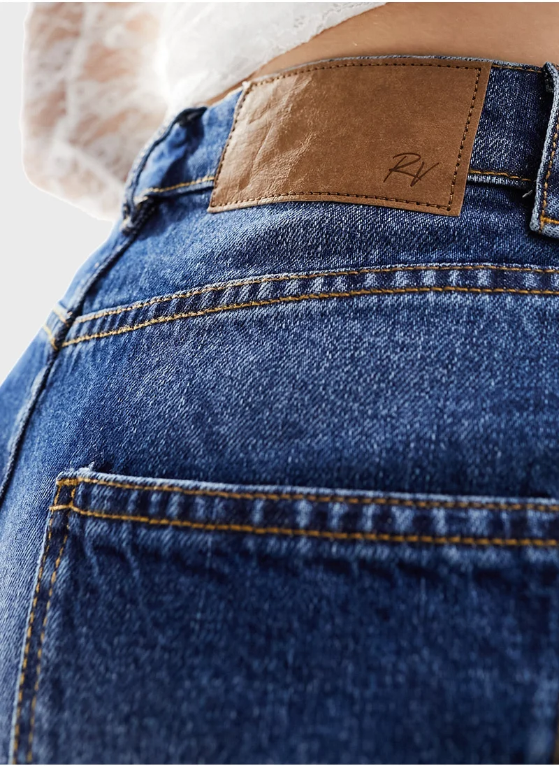 Reclaimed Vintage High Waist Baggy Jeans