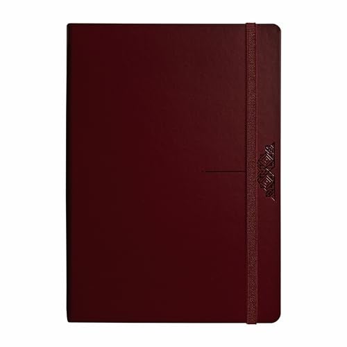 Anupam Daily Notes A5 | 256 Pages | 80gsm | Matte PVC Hard Cover Notebook With Matching Elastic | Special Pages For Details, Notes, Undated Calendar | Elegant Foiling On Cover (Maroon) - Image 1