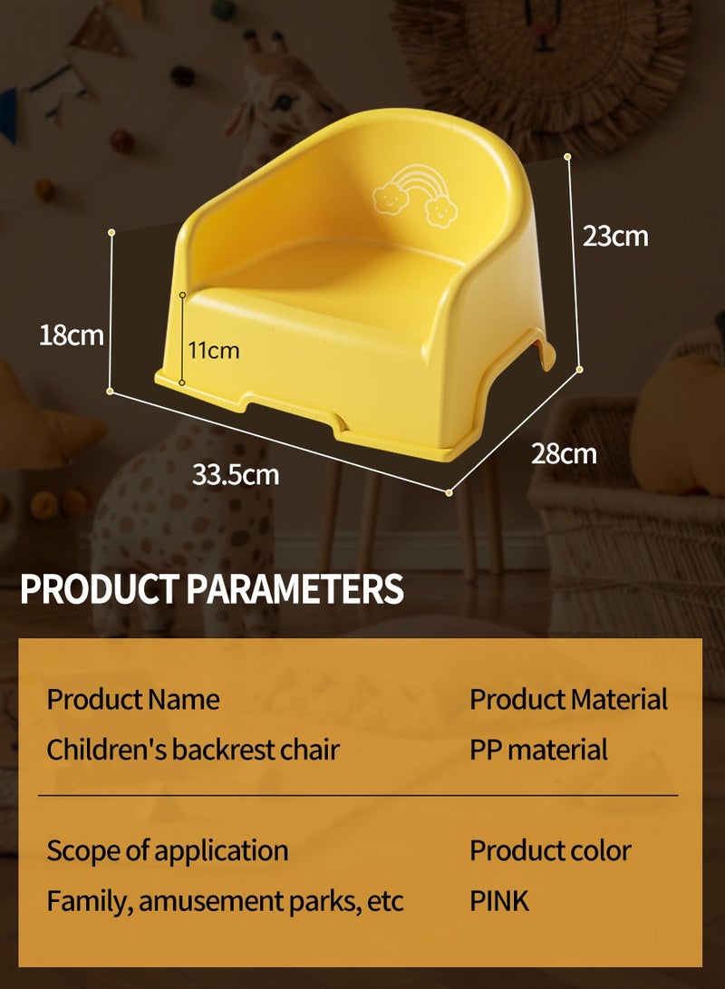 BEIRUI Children's plastic backrest chair, baby stool backrest chair, kindergarten correction chair, home use with armrests and anti fall small stool, non slip shower seat, baby shoe changing stool - Image 3