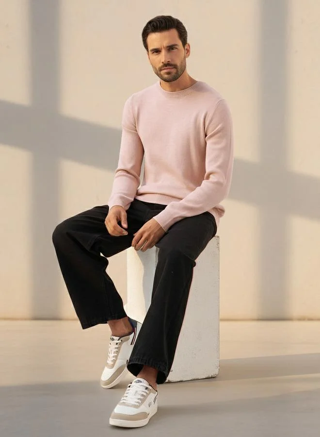 Splash FAV Men Crew Neck Textured Sweater