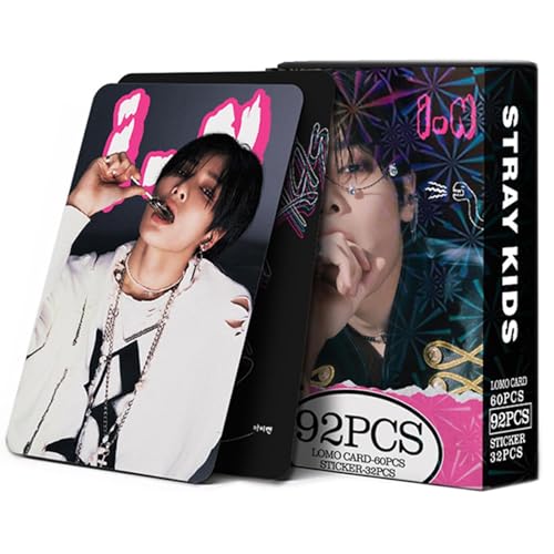 KPOPBP Stray Kids Photocards 60 PCS SKZ Rock Star Album Photo Cards with 32 PCS Stickers Kpop Gift Lomo Cards Merch for SKZ Boys and Girls (in) - Image 1