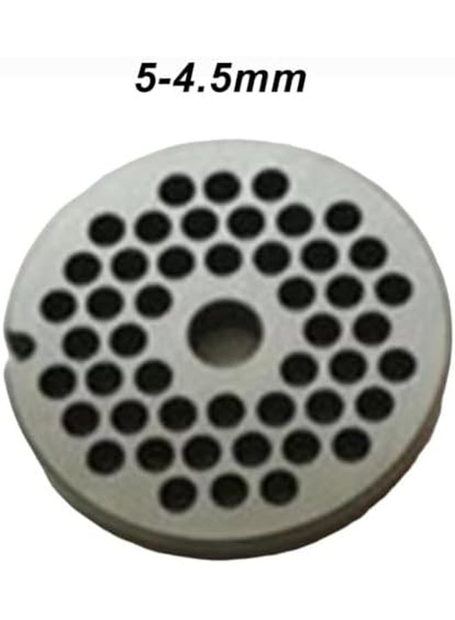 قرص لوحة الفتحة من الفولاذ المقاوم للصدأ رقم 5 لطاحونة اللحم بفتحات 4.5 مم ملحق معالجة الخضروات - Image 3