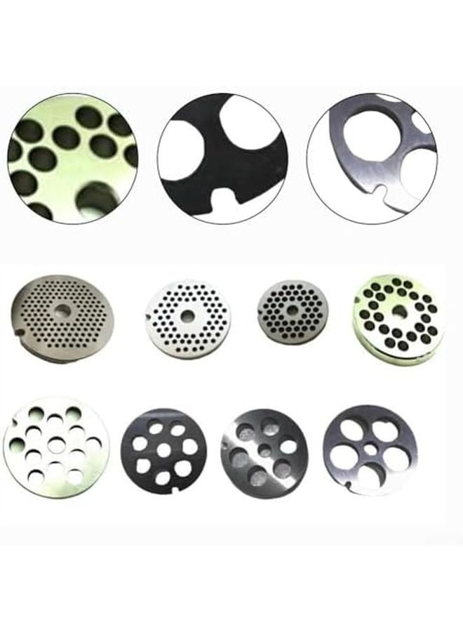 قرص لوحة الفتحة من الفولاذ المقاوم للصدأ رقم 5 لطاحونة اللحم بفتحات 4.5 مم ملحق معالجة الخضروات - Image 2