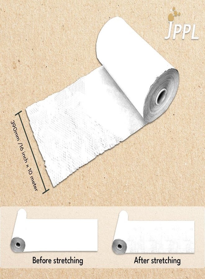JPPL paper honeycomb roll with dispenser box | Expands hex to 160 meter | Plastic alternative | Packaging & shipping supplies bubble wrap roll| (390mm / 16 inch x100 meter) (Red) (White) - Image 2