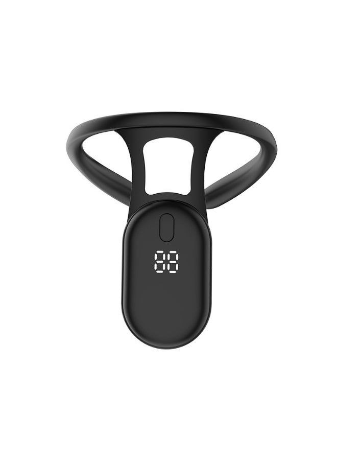 حزام تصحيح وضعية الظهر الذكي مع تنبيه بالاهتزاز وشاشة LCD جهاز تصحيح الجلوس يُعلق على الرقبة لتقويم الظهر وشد الصدر مصنوع من ABS وسيليكون بدرجة غذائية مناسب للأطفال فوق 4 سنوات والبالغين للدراسة والعمل والجلوس الطويل - Image 2