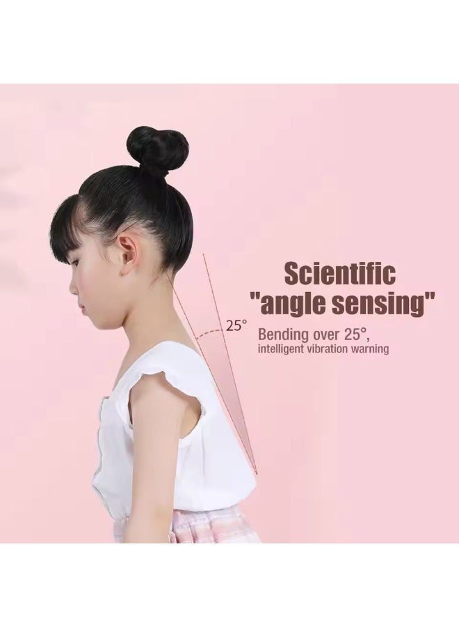 حزام تصحيح وضعية الظهر الذكي مع تنبيه بالاهتزاز وشاشة LCD جهاز تصحيح الجلوس يُعلق على الرقبة لتقويم الظهر وشد الصدر مصنوع من ABS وسيليكون بدرجة غذائية مناسب للأطفال فوق 4 سنوات والبالغين للدراسة والعمل والجلوس الطويل - Image 3