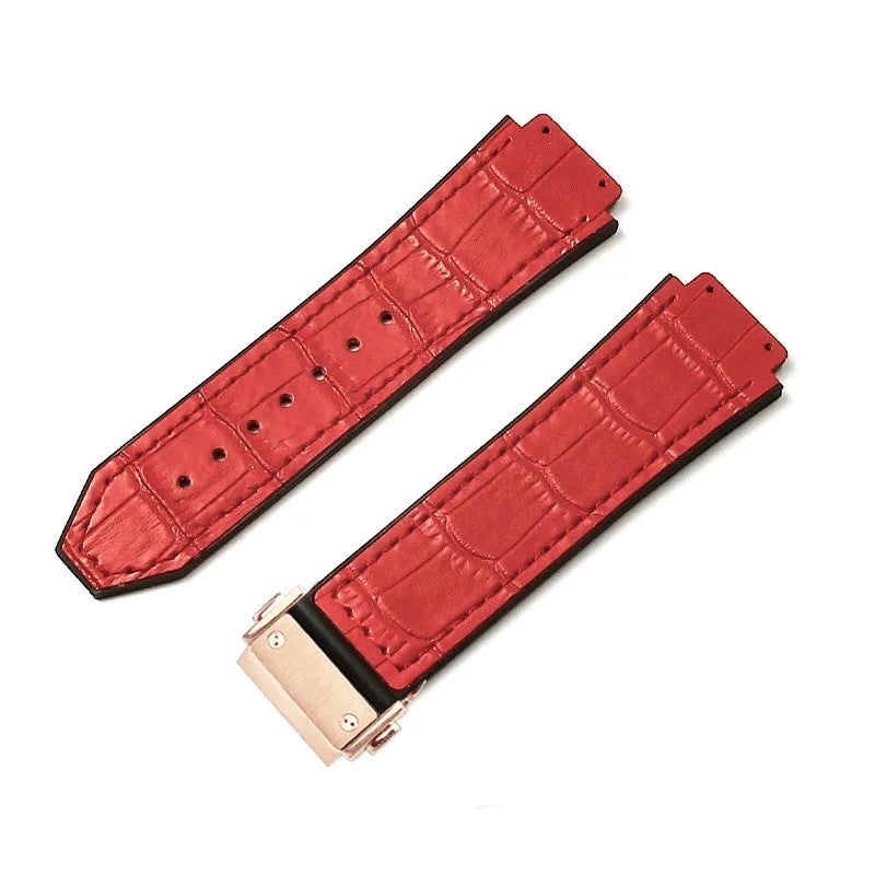 Bluejw Genuine Leather Watch Band Replacement for HB Big-bang Series, Crazy Horse Cowhide Strap 19mm x 26mm - Image 1