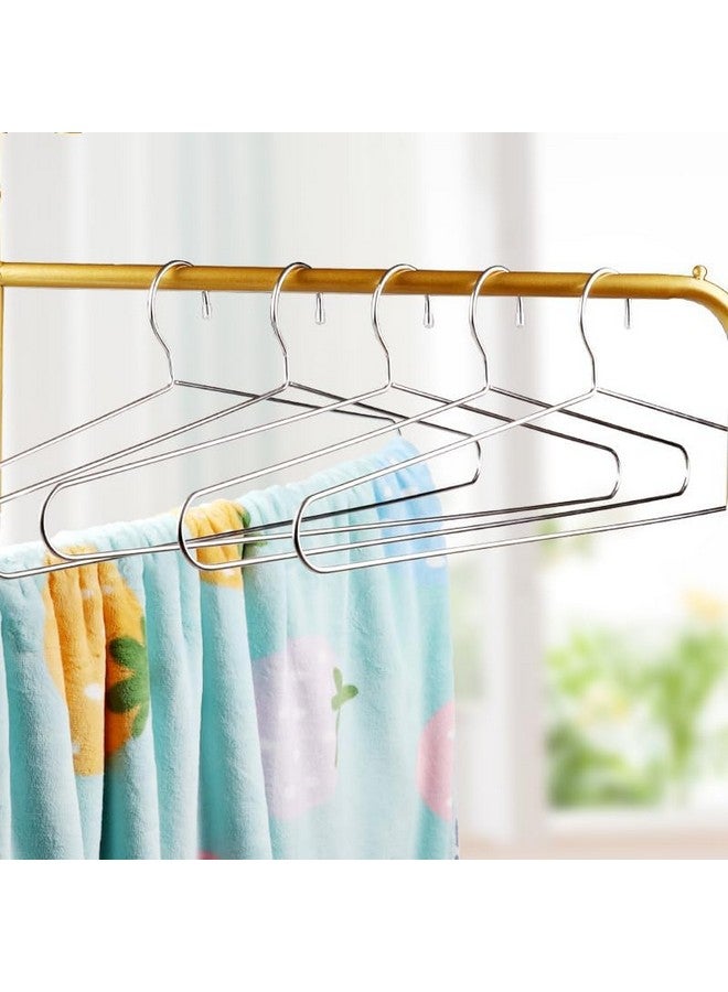 DEZNA Cloth Hanger Stainless Steel/with Plastic Coating Hanger for Hanging Saree, Kurta, Pant, Steel Pack of (24) - Image 3