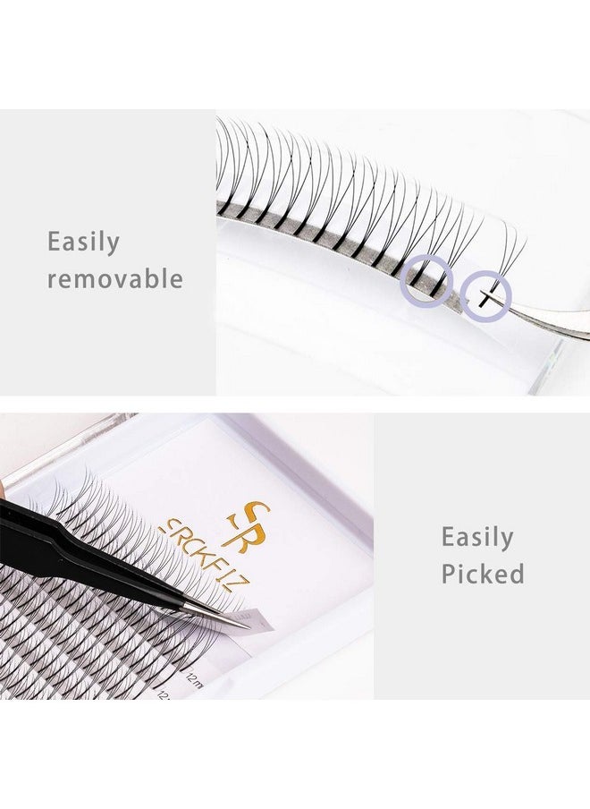 SRCKFIZ - 3D Eyelash Extensions Volume Lash Extensions 0.10Mm Premade Fans Lash Extension D Curl Russian Volume Individual Eyelashes Pro Granting Cluster Lash Extensions Supplies (3D D 0.10 8Mm) - Image 1
