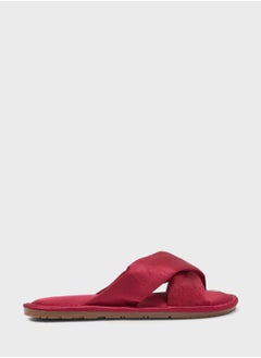 Ginger Silky Satin Crossover Bedroom Slippers  - Image 2