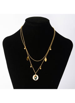 A two-layer chain with a marble pattern pendant in the shape of a palm - pzsku/ZA1E00C54A72E519C468FZ/45/_/1729438347/876d6a63-8ad8-4243-8385-d4ff735c97e0