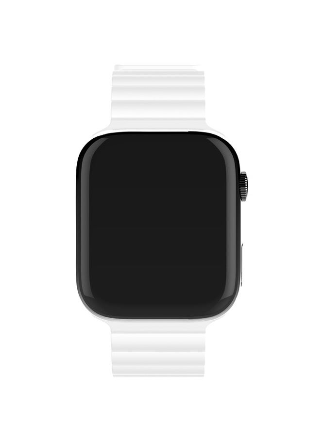 Generic - Magnetic Silicone Band for Apple Watch Ultra Ultra2/ 9 8 7 6 5 4 3 2 1 SE,Soft Silicone Waterproof Strap Wristbands Compatible with iWatch Apple Watch Series Ultra 49mm 45mm 44mm 42mm Women Men - Image 1