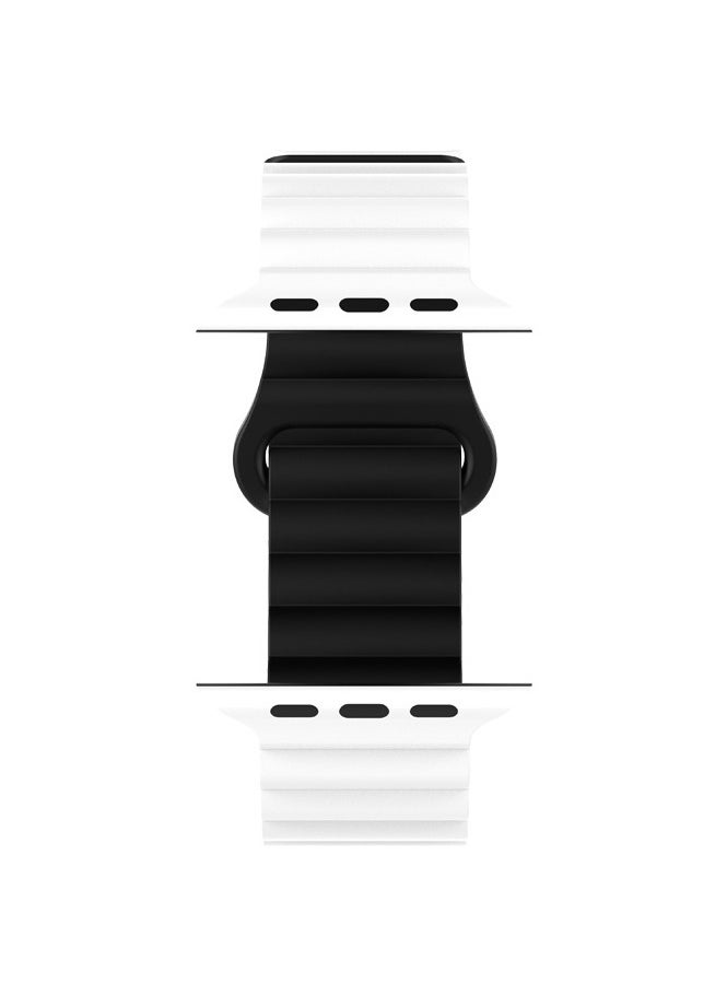 Generic - Magnetic Silicone Band for Apple Watch Ultra Ultra2/ 9 8 7 6 5 4 3 2 1 SE,Soft Silicone Waterproof Strap Wristbands Compatible with iWatch Apple Watch Series Ultra 49mm 45mm 44mm 42mm Women Men - Image 1