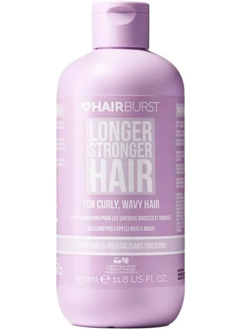 HAIR BURST Conditioner for Wavy & Curly Hair — Sulfate, SLS, Paraben Free, CGM Approved - Nourishing Amino Acids, Almond Extract & Cherry Oil - Curl Enhancing, Frizz Control & Moisturising