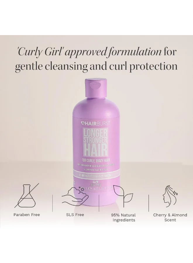 HAIR BURST Wavy & Curly Hair Conditioner - Sulfate, SLS, Paraben Free, CGM Approved - Nourishing Amino Acids, Almond Extract & Cherry Oil - Curl Enhancing, Frizz Control & Moisturising