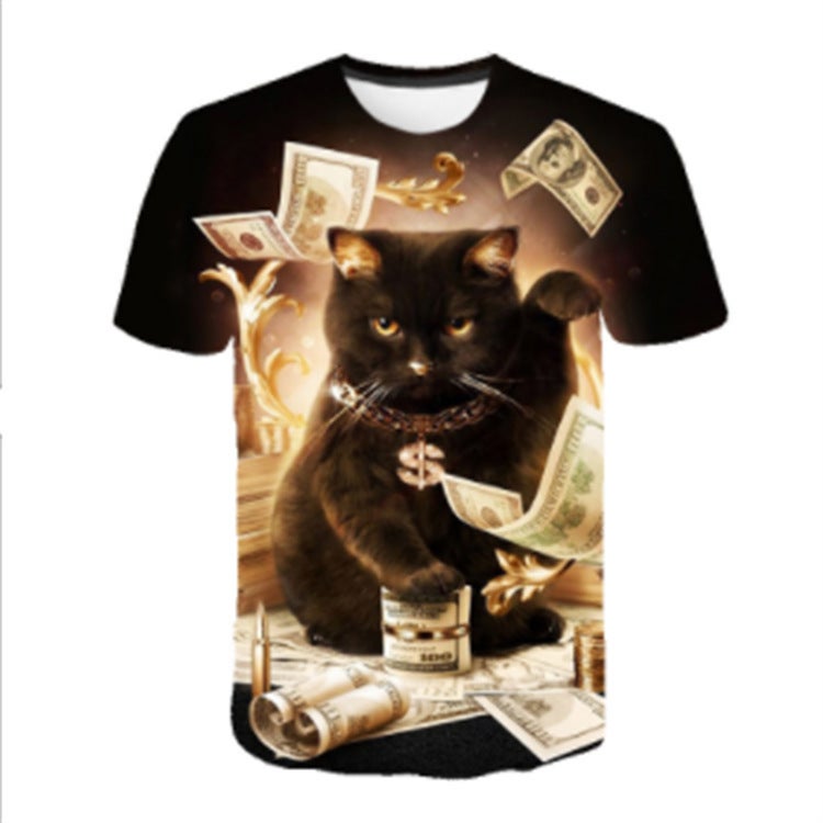 2021 summer new cool animal 3D digital personalized printing fashion trendy men's short-sleeved T-shirt in stock - Image 2