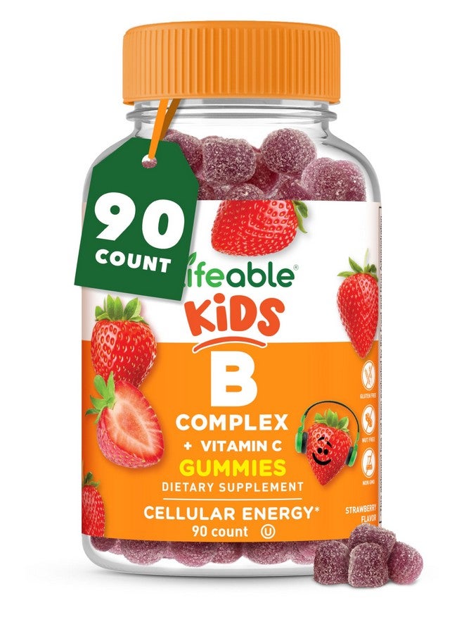 Lifeable Vitamin B Complex for Kids | with VIT C | Great Tasting B Complex Gummies | Vegan Kids B Complex | Energy and Nerve Support | 90 Gummies - Image 1