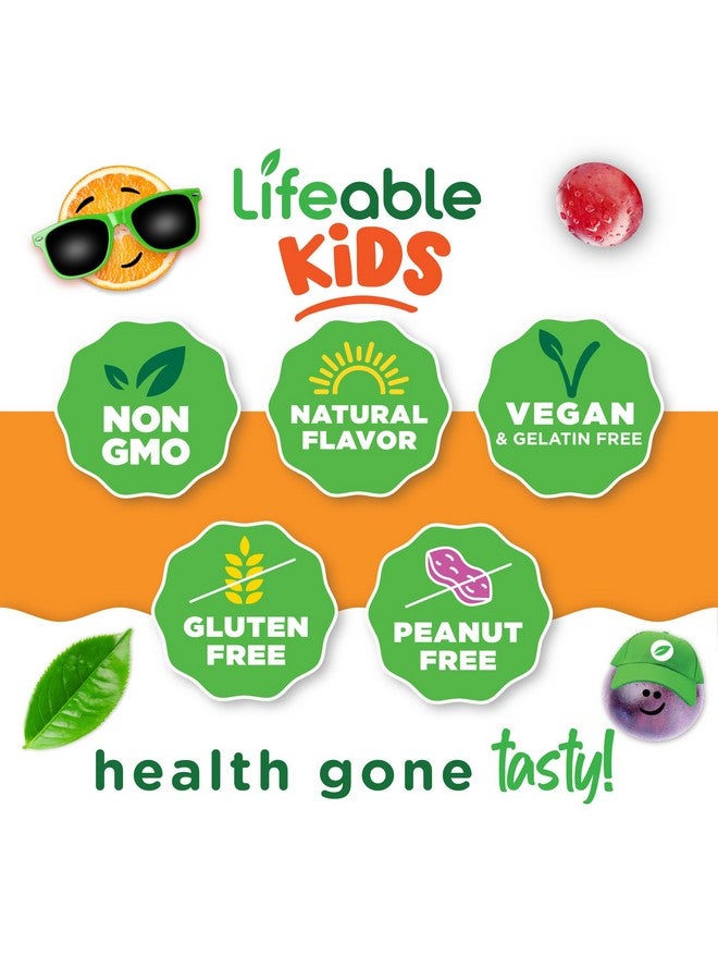 Lifeable Vitamin B Complex for Kids | with VIT C | Great Tasting B Complex Gummies | Vegan Kids B Complex | Energy and Nerve Support | 90 Gummies - Image 3