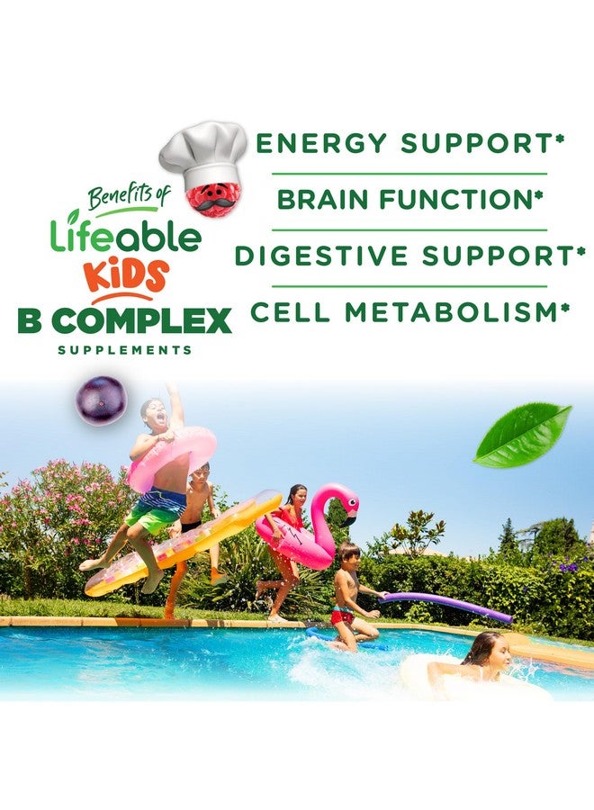 Lifeable Vitamin B Complex for Kids | with VIT C | Great Tasting B Complex Gummies | Vegan Kids B Complex | Energy and Nerve Support | 90 Gummies - Image 2