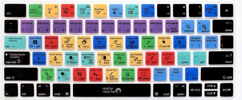 HRH for Photoshop PS Functional Shortcut Hotkey Keyboard Cover Silicone Skin for Magic Wireless Keyboard MLA22LL/A (A1644,2015 Released) with US Layout - Image 1